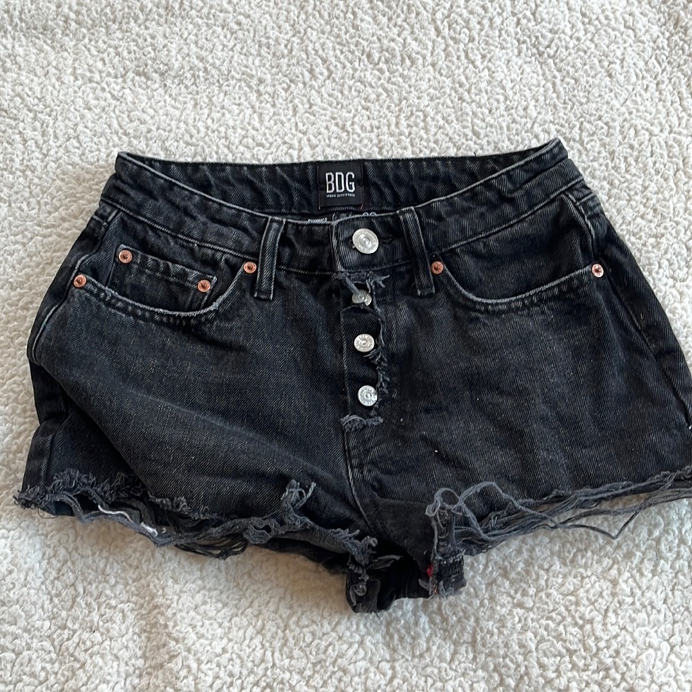 BDG / Urban Outfitters black summer cut off button shorts
